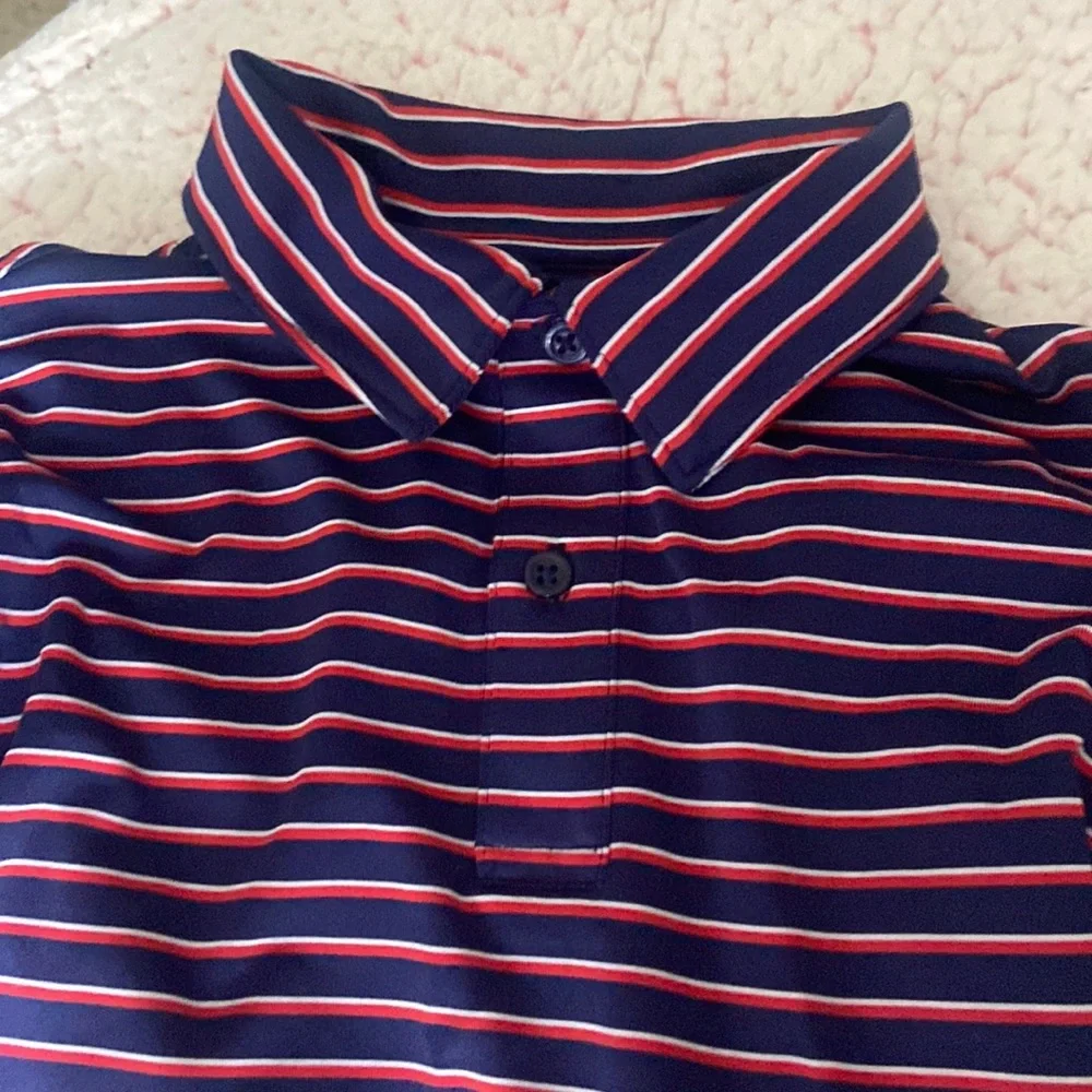 Boys half button up RED WHITE AND BLUE!!